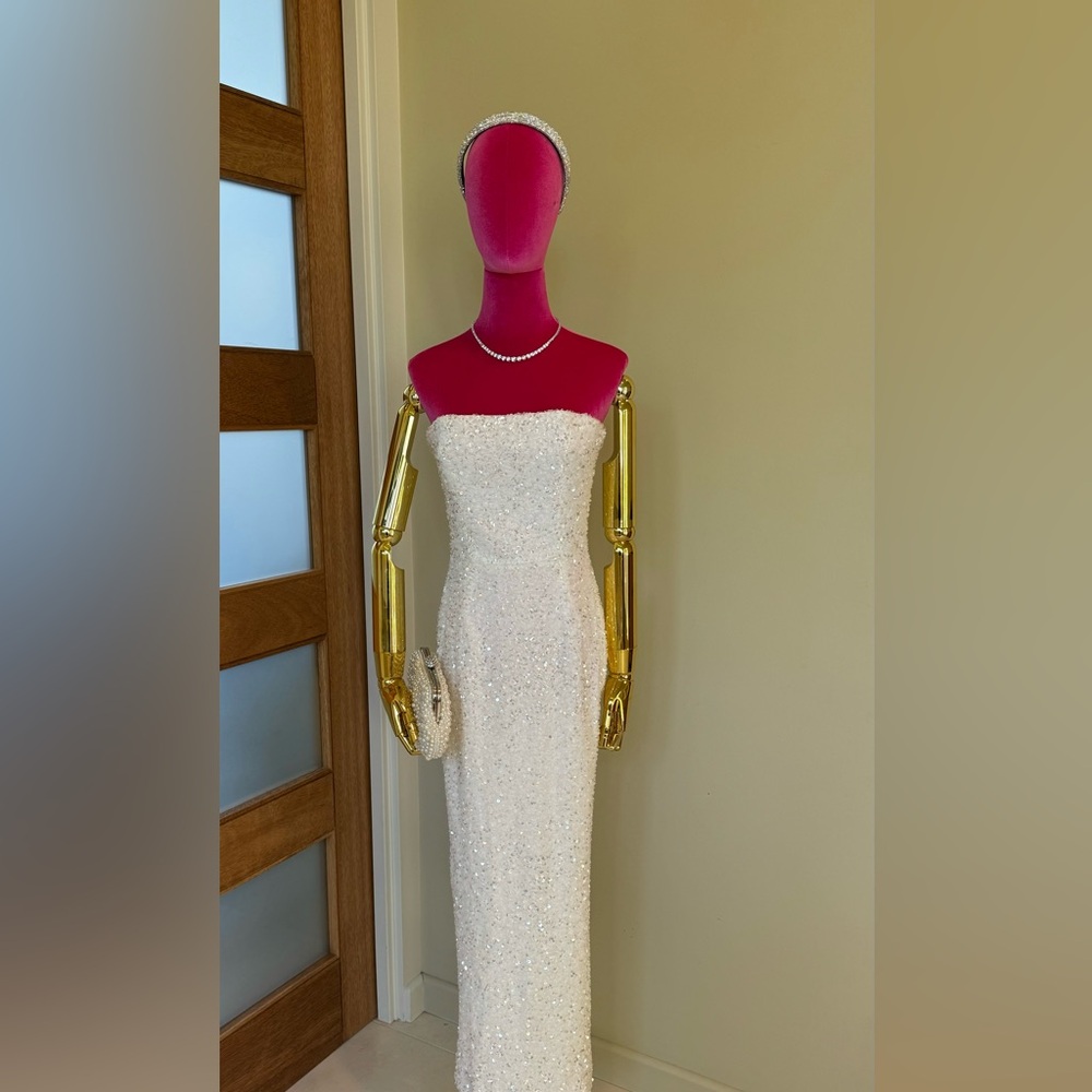 Helsi Leslie Strapless Sequin Column Midi Dress